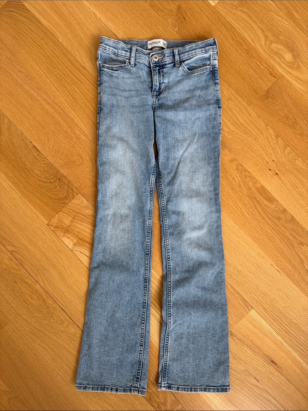 abercrombie kids light blue flared jeans